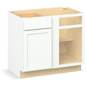 RELIABILT Parkstone II Blind Base, Brilliant White, 39" W, 1 Door 1 Drawer, Fully Assembled - 641579 | Lowe's Pro Supply
